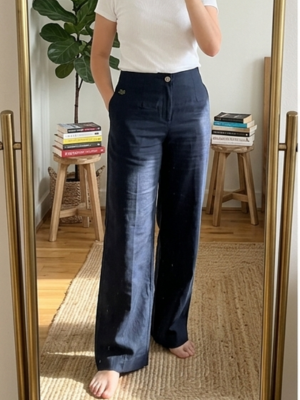 Linen Trousers – Black
